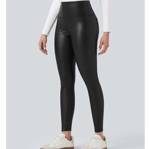 Bar III Black Faux Leather Leggings